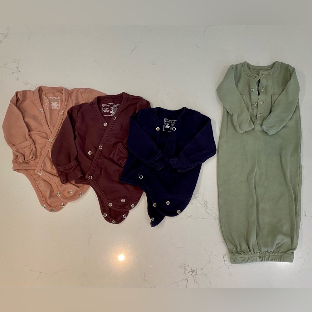 L’ovedbaby Organic Kimono Bodysuits and Gown